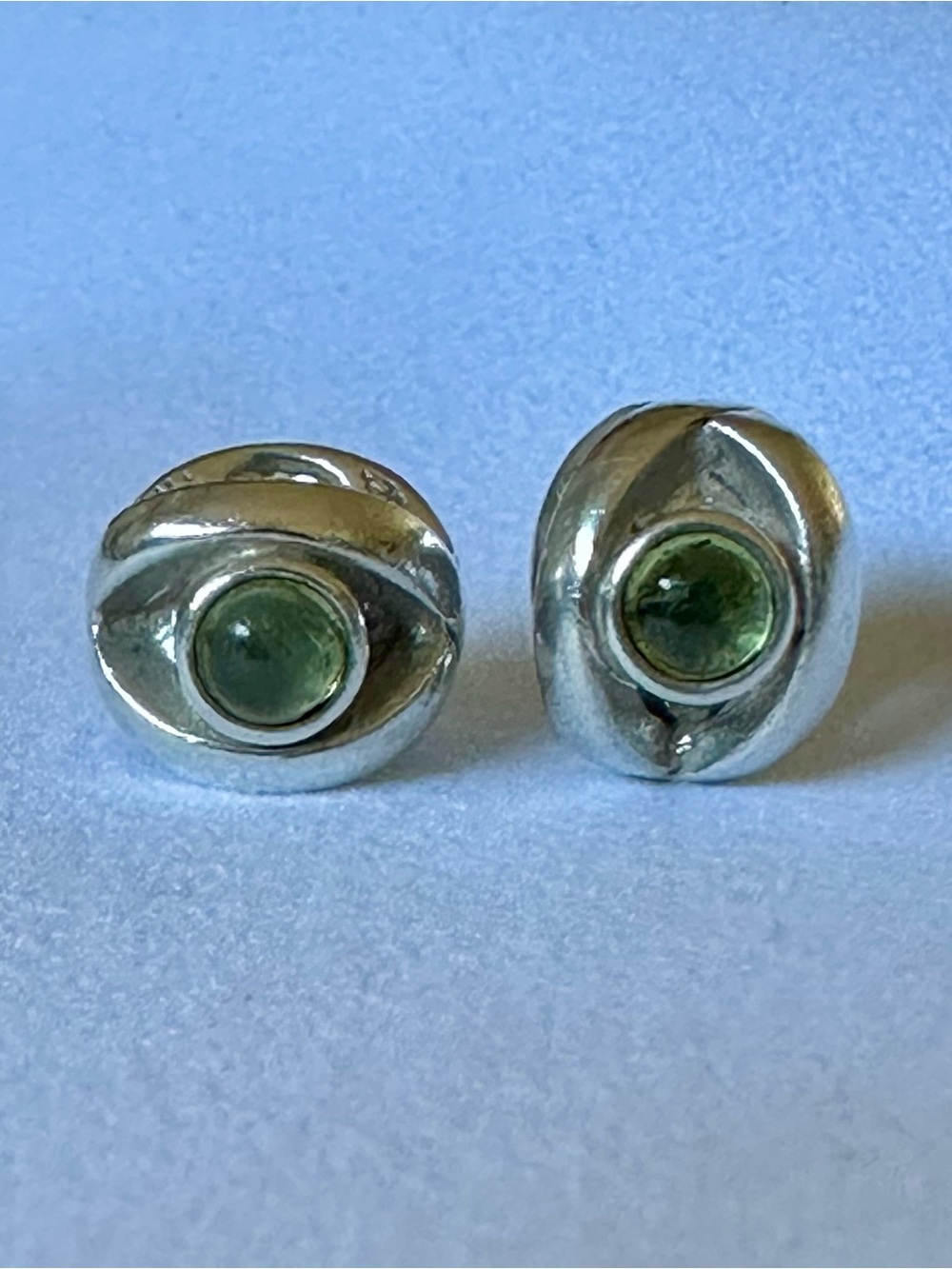 Pair of Retired Pandora Peridot Eye Charms